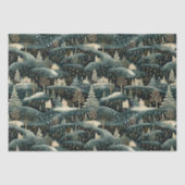 Whimsisches Winterwald Weihnachtsdekoupage Seidenpapier (Vorderseite)