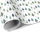 Whimsisches Winterwunderlandmuster Geschenkpapier (Rolleneckpunkt)