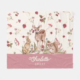 Whimsisches Woodland Blanket Floral Baby Kinderzim Fleecedecke