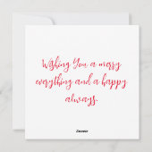 Whimsisches Woodland Weihnachtsfeiertag Grußkarte Feiertagskarte (Rückseite)