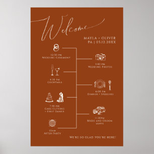 Whimsisches Wüstenhochzeitzeichen Poster