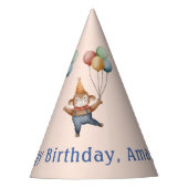 Whimsisches Zirkus Geburtstagsparty Partyhütchen (Vorderseite)