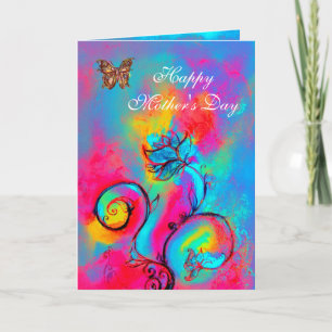 WHIMSISECHE BLUMEN UND SCHMETTERLINGE Muttertag Karte