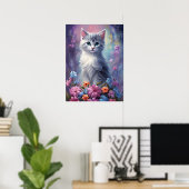 Whimsisfantasy Garden Kitten Kinderzimmer Poster (Heimbüro)