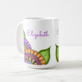 Whimsisfarben Moderne Wasserfarbe Kaffeetasse (Vorderseite Links)