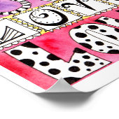 Whimsisfarbene Liebe Kunst und Kultur Poster (Ecke)