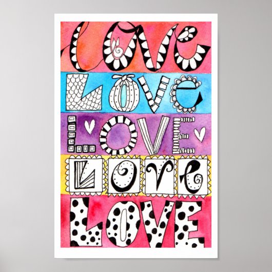 Whimsisfarbene Liebe Kunst und Kultur Poster (Vorne)