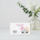 Whimsisfarbener Eiscreme LKW Visitenkarte (Stehend Vorderseite)