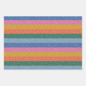 Whimsisfarbener Schneefall Geschenkpapier Set (Vorderseite)