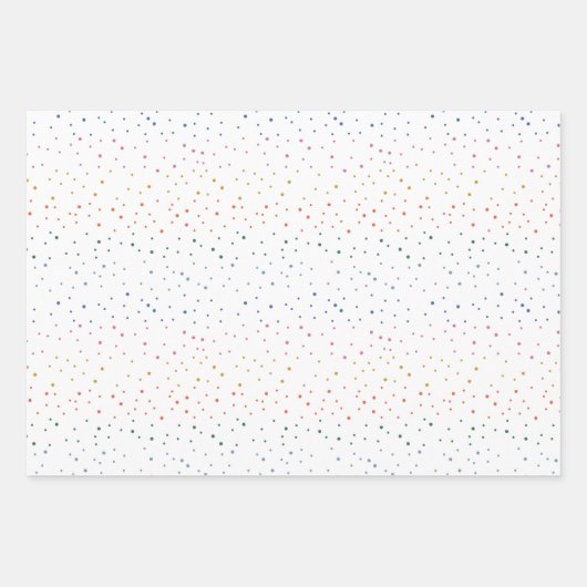 Whimsisfarbener Schneefall Streifen Geschenkpapier Set (Vorderseite 3)