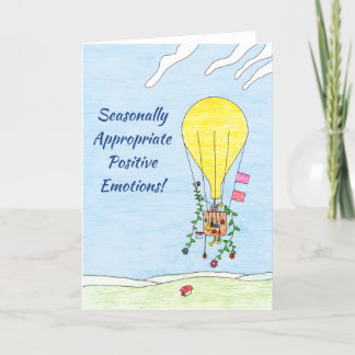 Whimsisical Hot Air Ballon Holiday Card Karte