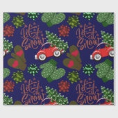 Whimsisical Let it Schnee Weihnachten Geschenkpapier (Flach)