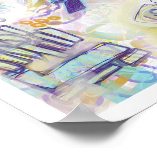 Whimsisical Modern Print Original Art Poster (Ecke)