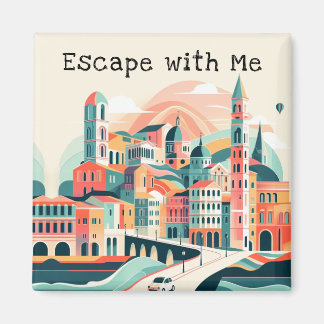 Whimsisical Wanderlust Dreamscape Journey Magnet