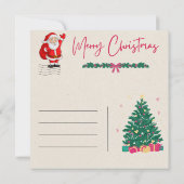 Whimsisical wünscht Weihnachtskarte Mitteilungskarte (Rückseite)