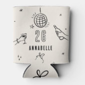 whimsisikhand gezeichnet Geburtstagsgetränke Party Dosenkühler (Vorderseite)