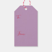 Whimsisischer Ice Skate Weihnachten Geschenkanhänger (Rückseite)