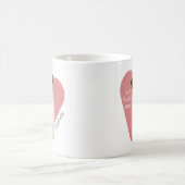 whimsisischer Jack Russell Mama Pink Herz-Tennisba Kaffeetasse (Mittel)
