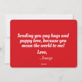 Whimsisischer Mops Flat Holiday Card Feiertagskarte (Rückseite)