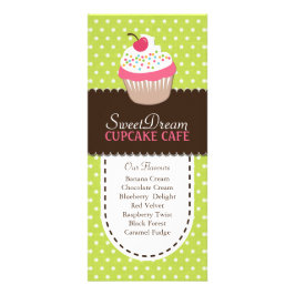 Whimsisischer und lustiger Cupcake Rack Card Werbekarte