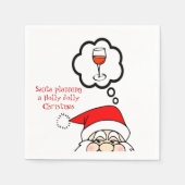 Whimsisischer Weihnachtscocktail Napkins Serviette (Vorderseite)
