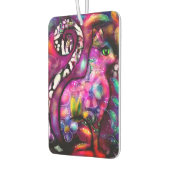 Whimsisisches Abstrakt Kitty Cat Floral Rot Rosa Autolufterfrischer (Links)