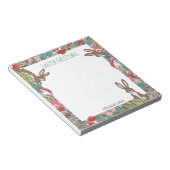 Whimsisisches Bunny Rabbit Mushroom Oaster Custom Notizblock (angewinkelt)