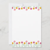 Whimsisisches Grünes Kleid Prinzessin Floral Gebur Einladung (Rückseite)