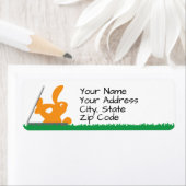 Whimsisisches Kaninchen-Rücksendesiegel (Insitu)