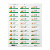 Whimsisisches Kaninchen-Rücksendesiegel (Vorne)