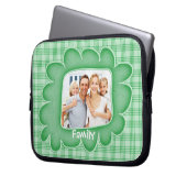 Whimsisisches Kariertes Foto Laptop-Sieb Laptopschutzhülle (Vorderseite Links)