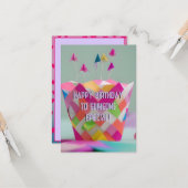 Whimsisisches Origami Handmade Cake Postcard Karte (Vorderseite/Rückseite Beispiel)