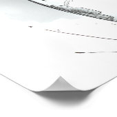 whimsisisches Osterkätzchen in floraler Eggshell Poster (Ecke)