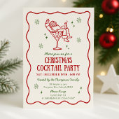 Whimsisisches Weihnachtscocktail-Party Einladung