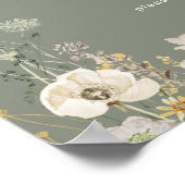 Whimsisisches Wildblume Meadow Sage Gästebuchzeich Poster (Ecke)