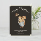 Whimsisisches Woodland Eichhörnchen Weihnachten (Stehend Vorderseite)