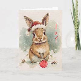 Whimsisisches Woodland Weihnachtsbunny Card Karte