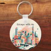 Whimsisley Wanderlust Dreamscape Adventurer Schlüsselanhänger (Vorderseite)