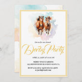 whimsisses modernes Design Horse Derby Einladung (Vorne/Hinten)