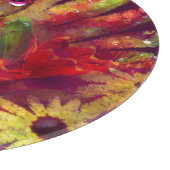 Whimsistisch Abstrakte Türkei Blumengelb Schneidebrett (Ecke)