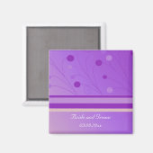Whimsistisch Save the Date Lila Magnet (Vorderseite/Rückseite)