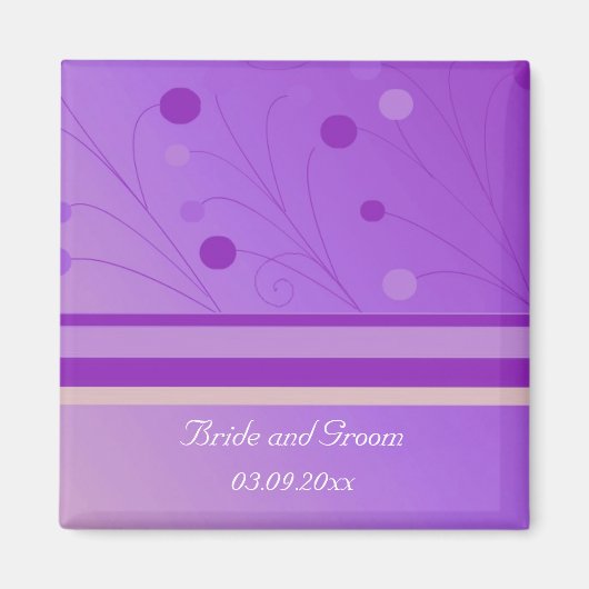 Whimsistisch Save the Date Lila Magnet (Vorne)
