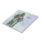 Whimsistische Abstrakte Blume Fliese (Seite)