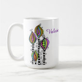 Whimsistische Abstrakte Blume Kaffeetasse (Links)
