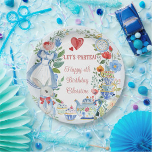 Whimsistische Alice im Wunderland Pappteller