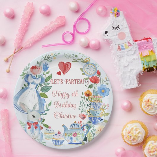 Whimsistische Alice im Wunderland Pappteller (Party)