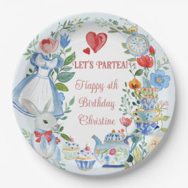 Whimsistische Alice im Wunderland Pappteller