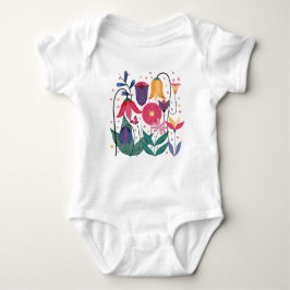 Whimsistische Blume Baby Strampler