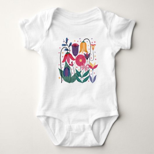Whimsistische Blume Baby Strampler (Vorderseite)