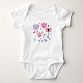 Whimsistische Blume Baby Strampler